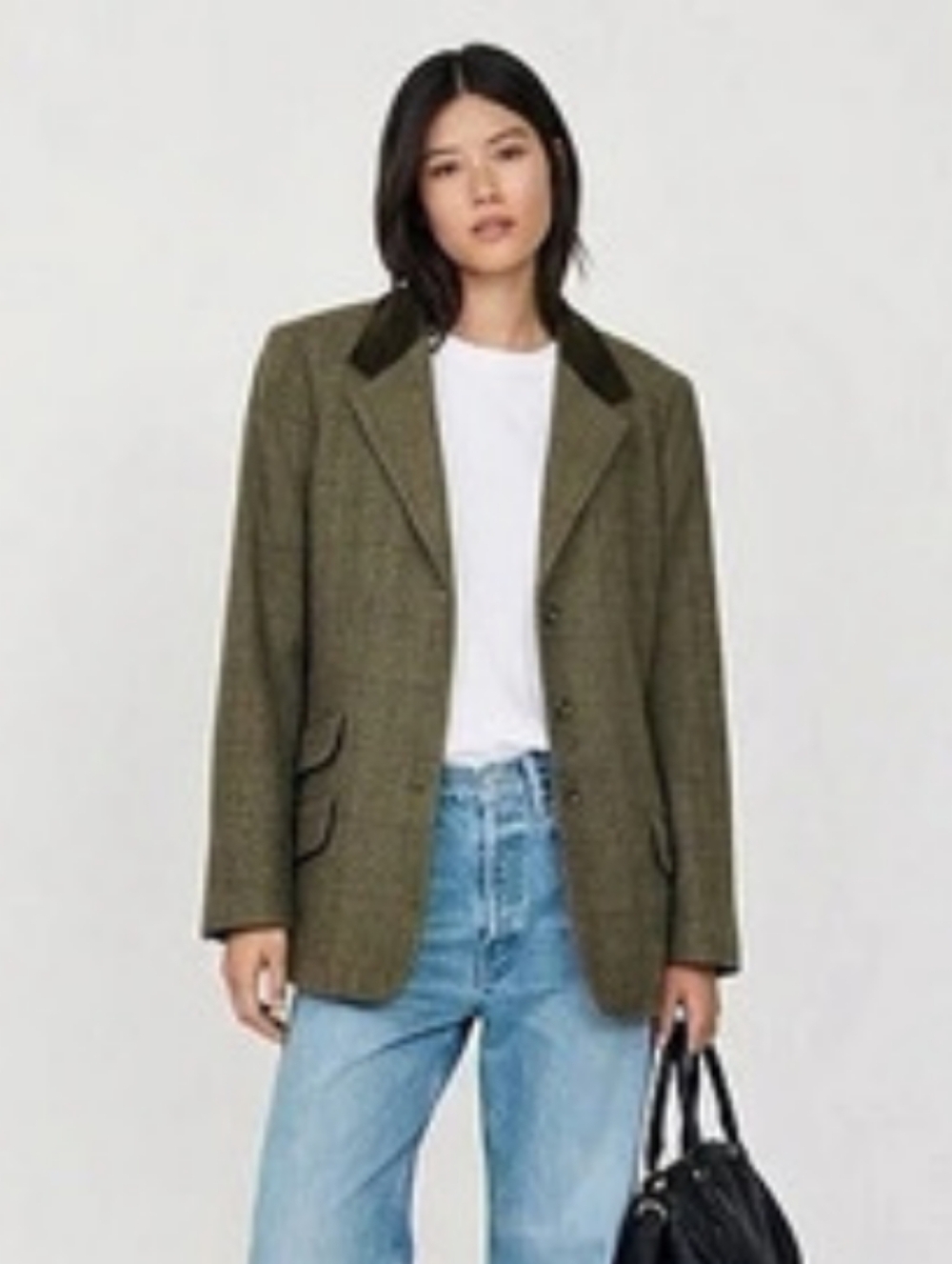 Chaps Plaid Blazer in Brown & Green Plus Size Like New